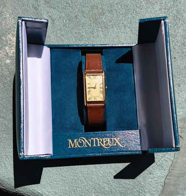 New Vintage Jostens Montreux Men's Wrist Watch New Battery W Box