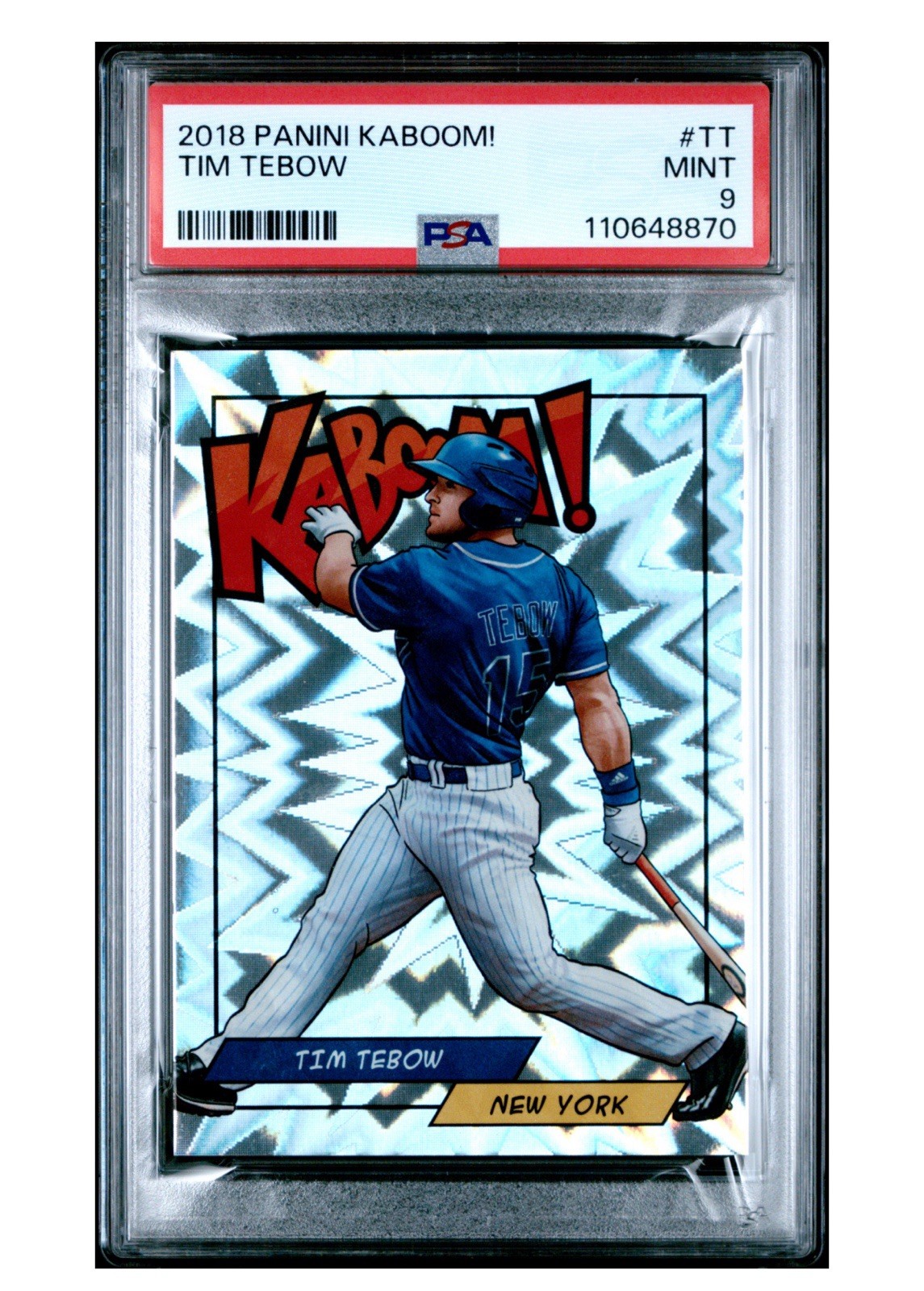 Tim Tebow 2018 Panini Kaboom #K-TT New York Mets *Surface Mark