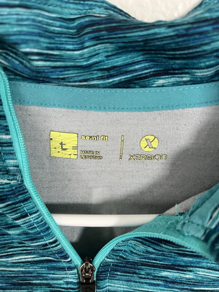 Xersion 1/4 Zip Pink Black Semi Fit Long Sleeve Size Large Shirt NWOT - Image 3 of 3