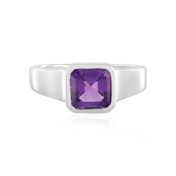 Cavill Silberring Mit 1,33Ct Amethyst Oktagon Schliff Platinum 925- Echtschmuck-image
