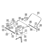 Genuine Mopar Folding Top Side Bow Lock 68032496AA