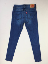 Levis Size 27X30 Womens 711 Skinny Blue Denim 5 Pocket Logo Tag Jeans