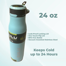ZULU Ace Vacuum Insulated Stainless Steel Travel Water Bottle - Yucca 24 oz NEW