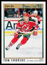 1991-92 O-Pee-Chee Premier Tom Chorske #91 New Jersey Devils