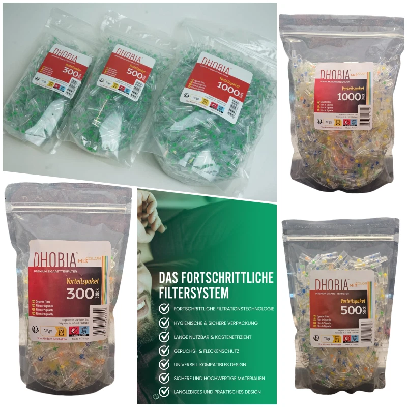 DHOBIA Filter Zigaretten Zigarettenfilter Spitzen Nikotin Anti Teer Aufsatz
