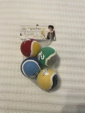 New Harry Potter Hogwarts To Pride 4 Pk Pet Tennis Balls 2.5" By Fetch For Pets