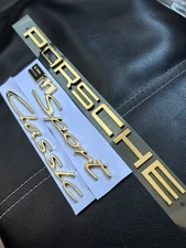 3PCs  Customized 9 1 1   gold colored letter badge  as shown in the figure