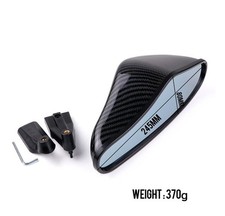 JDM Interior Rear View Mirror ABS Black Carbon Print Universal Fitment NEW
