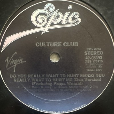 Culture Club  ' Do You Really Want To Hurt Me ' 12'' Vinyl US 1982 Epic 49-03393 