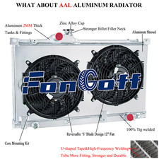 3-row Aluminum Radiatorshroud Fan Fit 1999-2005 Lexus Is200 Is300 2.0l 3.0l Mt