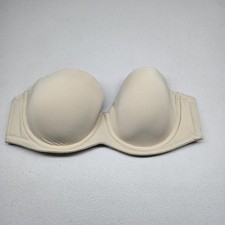 Delimira Women Bra 36C Beige Strapless Underwired Lightly Lined READ