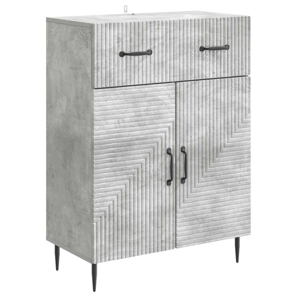 Sideboard Betongrau Modern Wohnzimmer 66X34,5X89,5 Cm Holzwerkstoff-image