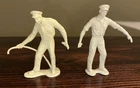 Lot of 2 Marx 3" Gas Service Station Worker Figures