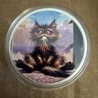 Haleybug Mint .999 Silver Coin Colourized 1 Troy Oz Frizzled Cat #6/15