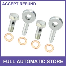 EIGHT 6mm ID 6mm OD Fuel Line Adapter Bolt Hose Barb Fittings Universal