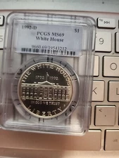 1992-D $1 White House PCGS MS 69--90% Silver -SEE STORE WW2 MEDALS -PCGS COINS