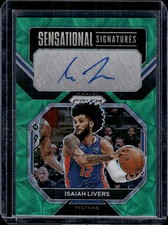 2022-23 Prizm Isaiah Livers Sensational Signatures Prizms Choice Green #/8