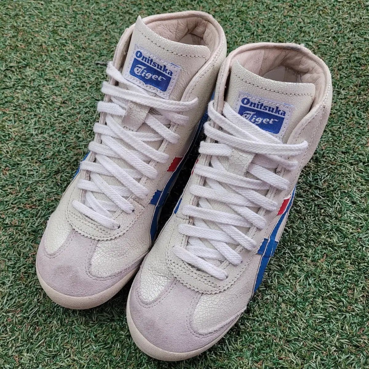 Onitsuka Tiger MEXICO MID RUNNER THL328 0142 White Blue Onitsuka Tiger MEXICO MID RUNNER THL328 0142 White Blue