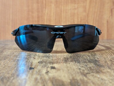 VINTAGE OAKLEY BLACK ACETATE SHIELD SUNGLASSES MADE IN USA #X11 | eBay
