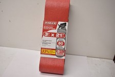 Diablo 3"X21" Sanding Belt 80 Grit 5 Belts Per Package