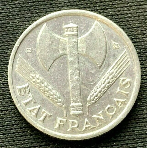 1944 b France 50 Centimes Coin AU UNC     #C148