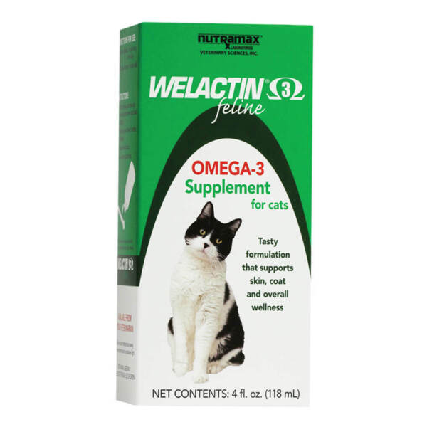 Nutramax Welactin Feline Natural Omega3 Supplement for Cats Liquid 4