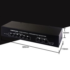 300W 6 Amp in 2 Out Passive Amplifier Selector Speaker Switch lossless B046 fff