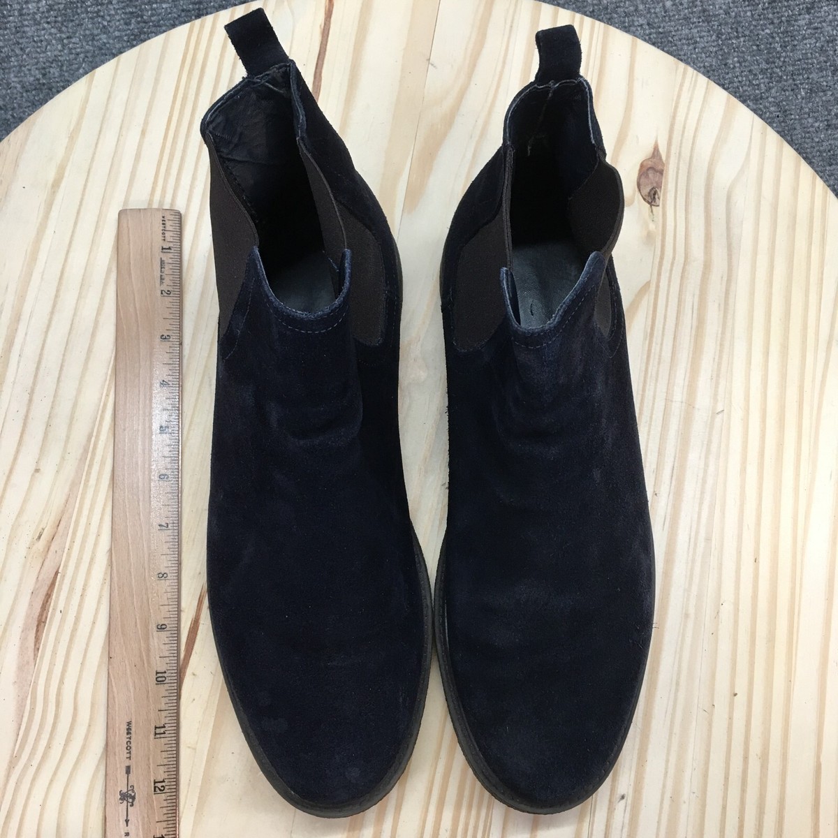 Zara Chelsea Boots Mens 44 Blue Slip On Round Toe Casual Zara Chelsea Boots Mens 44 Blue Slip On Round Toe Casual