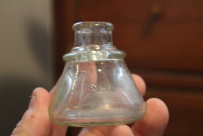 Antique, Light Green Tint, Cone Ink Well. Item # A - 1183