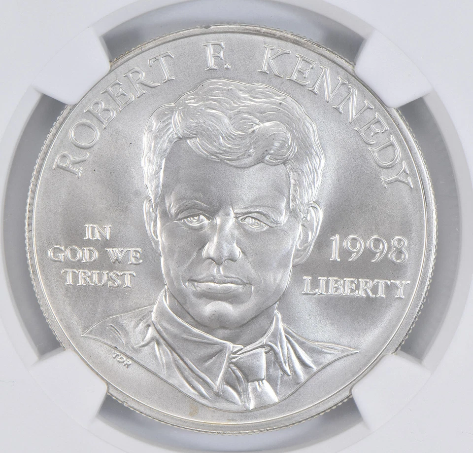 1998 S Robert Kennedy Commemorative Silver Dollar NGC MS70 - Image 3 of 4