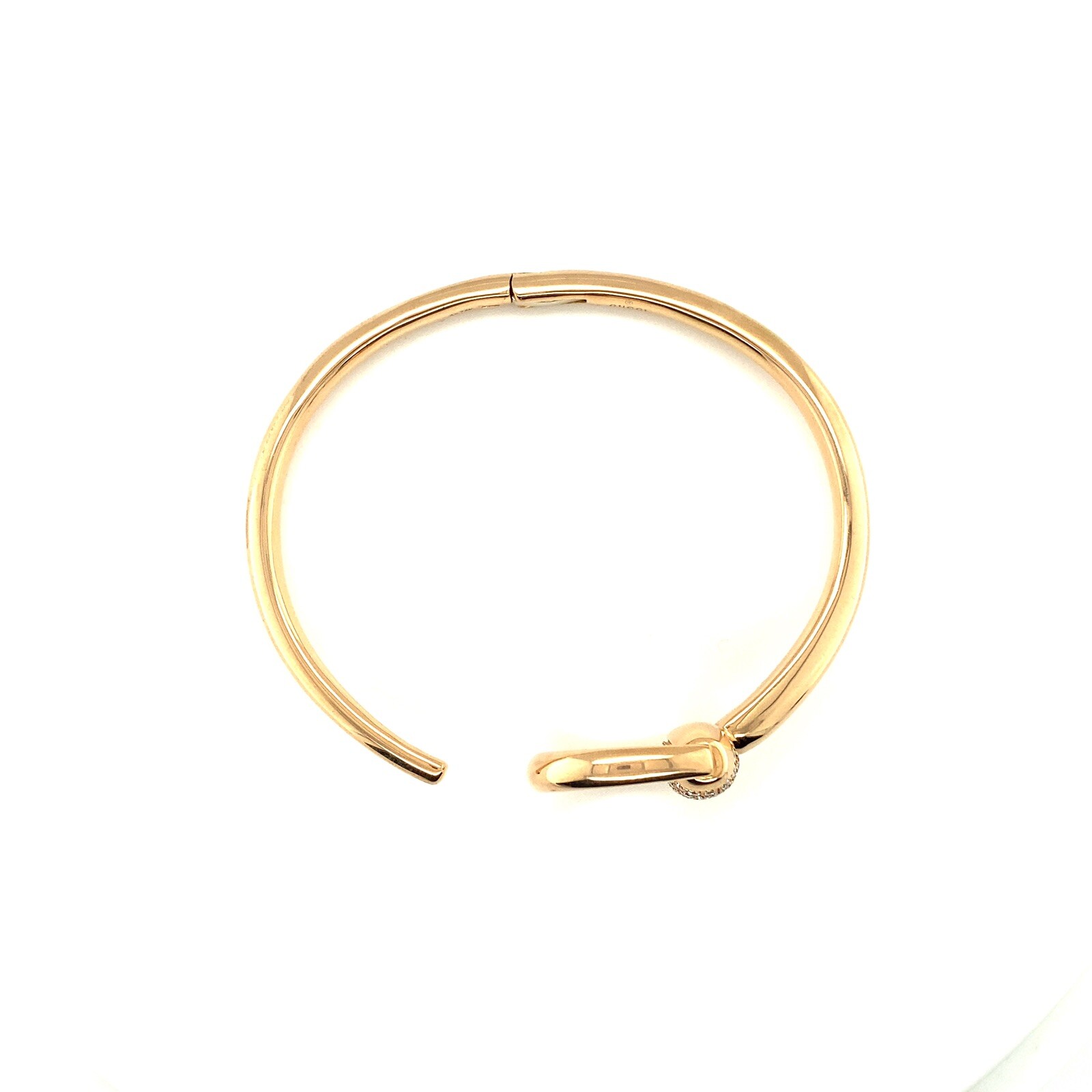 Gucci 18k rose gold horsebit cuff bracelet Gem