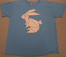 Men's XL FOTL Blue Velveteen Rabbit Las Vegas Graphic Rabbit T Shirt