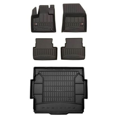 Tapis De Sol Caoutchouc Seat Leon III ST (MK3) - Rezaw - Noir - Jeu Complet Avant/arrière/coffre