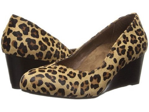 leopard skin wedges