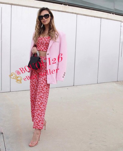 ZARA NEW WOMAN JEWEL FLORAL PANTS WIDE 