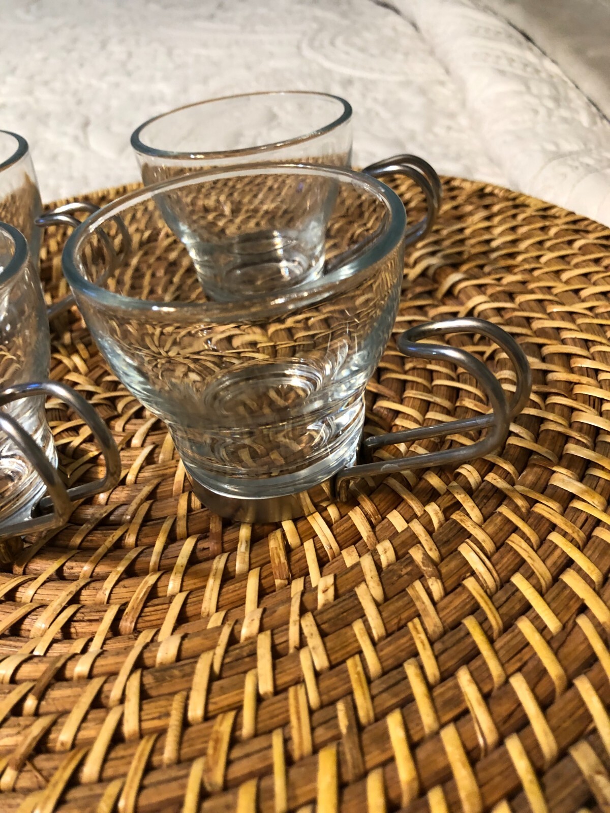 Bormioli Rocco Italy Clear Glass Espresso Mugs/Cups (3.5 oz) OSLO Set