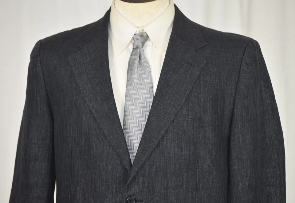 Abrigo deportivo PRADA 100 % lino ventilación lateral negro carbón calce ajustado 42 R como nuevo Foto 2 de 4