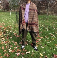 Meditation Blanket/Shawl Himalayan Handmade Yak Wool Shawl Unisex