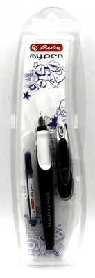 Herlitz: Füller ''my pen'' mit  M-Feder Design: Schwarz / Weiß
