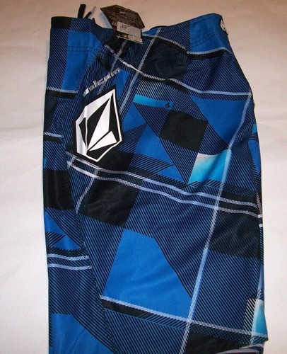 New Volcom youth boys boardshorts swimsuit sz 20 ANNHILATOR blue board shorts - Picture 4 of 4