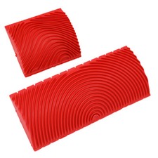 2Pcs Wood Grain Tool Paint Graining DIY Wall Decorating Faux Finish Roller