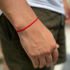 Red Cord Bracelet Men Surfer String Gift Women Unisex Talisman Minimal Jewelry