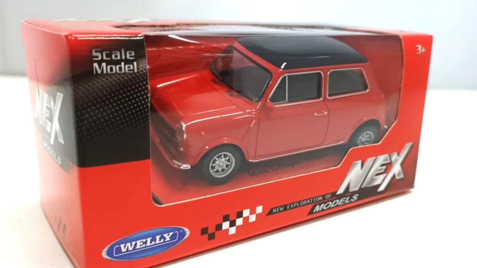 Mini Cooper 1300 Rosso Red Welly 1:43 Nuovo 1/43 - Immagine 4 di 4