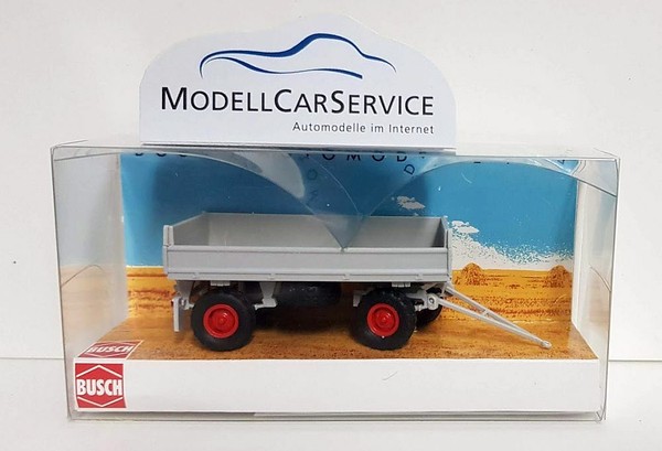 Busch 1/87 (H0): 53007 AnhäNger Ifa Hw 60, Grau, Mit KippgestäNge Und Aufsatz-image