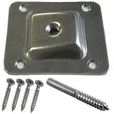SINGLE TABLE CHAIR SOFA LEG MOUNTING PLATE 10° ANGLE WOOD METAL DOWEL SCREW