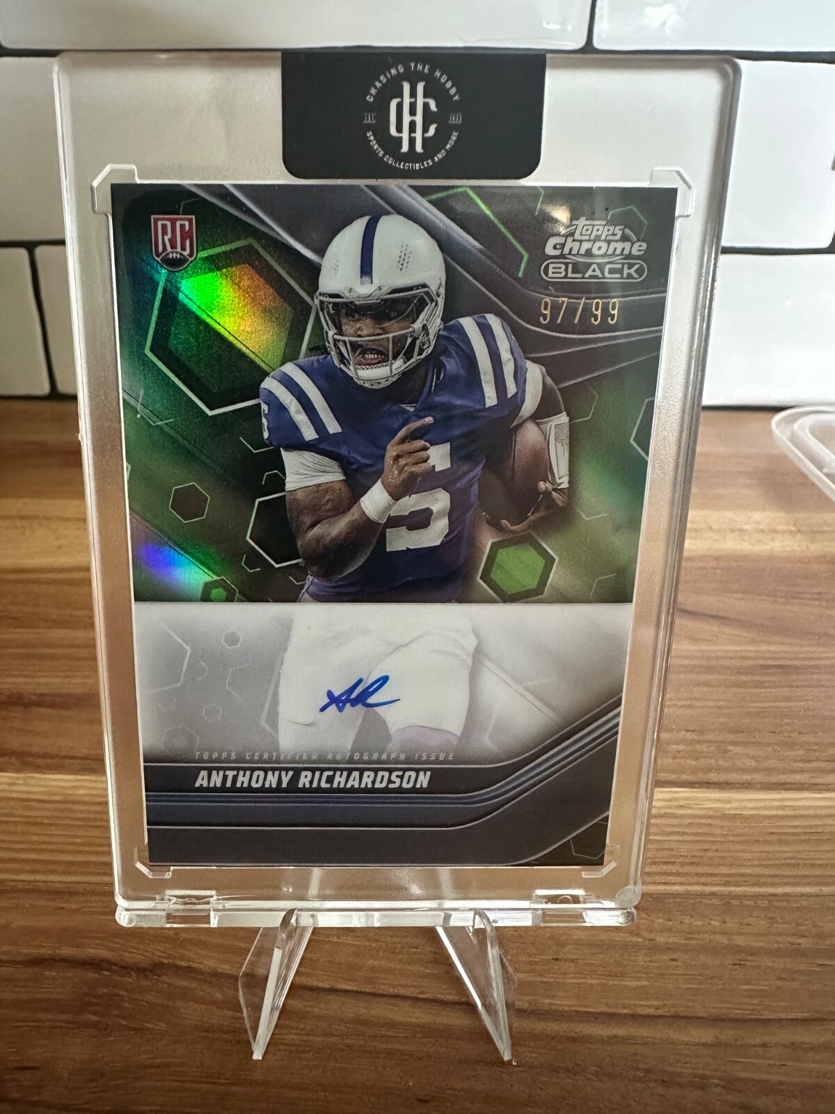 2023 Anthony Richardson Topps Composite Chrome Black AUTO GREEN ROOKIE /99