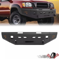 Steel Front Bumper Winch W Lights Winch Plate Fortoyota Tacoma 1995-2004