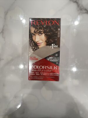 REVLON COLORSILK Beautiful Color Permanent Hair Dye 3D GEL #30 PACK OF 3