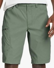 Eddie Bauer Men  s Rainier Shorts Active Fit Mineral Green Size 42 New
