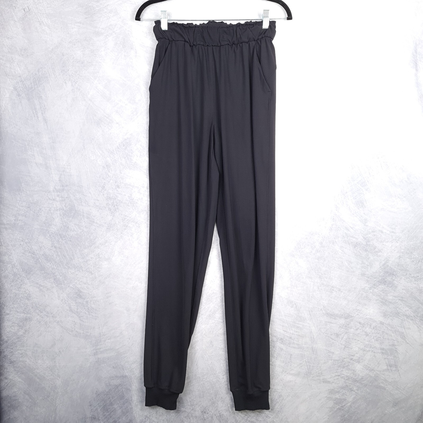 Lululemon Womens Black Joggers with Elastic Waist Nylon Spandex Travel Pants-image